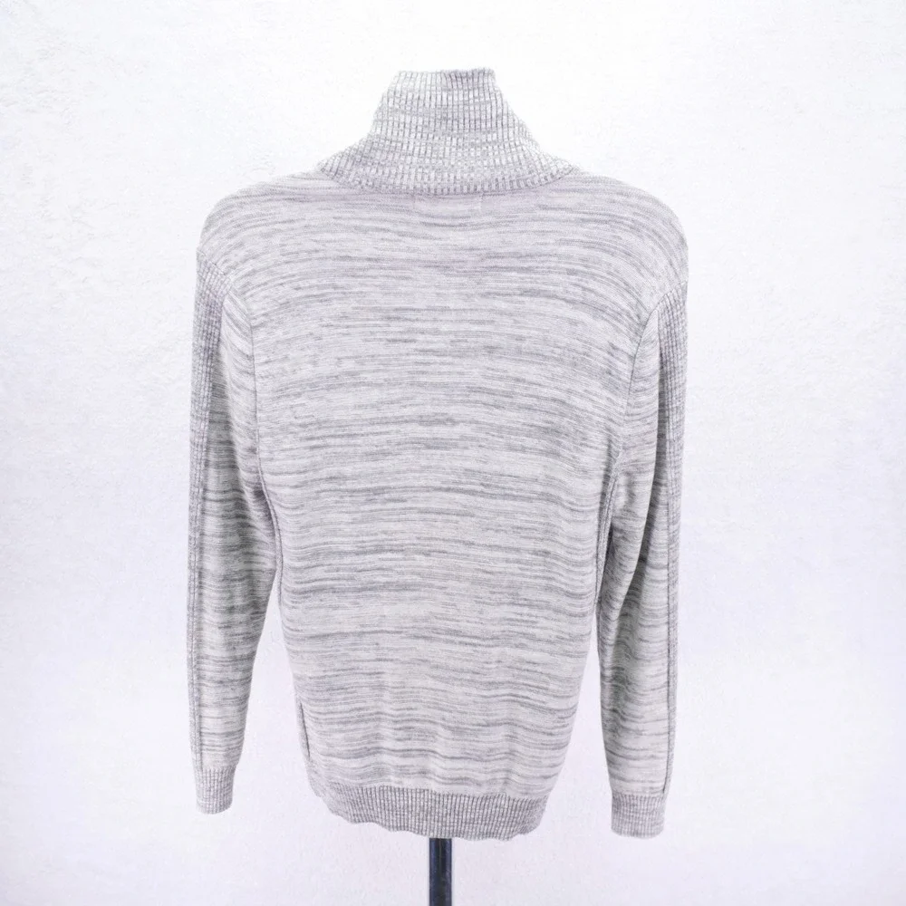 I.N.C. International Concepts -Large- Heather Gray Sweater Mock Neck Cotton Knit